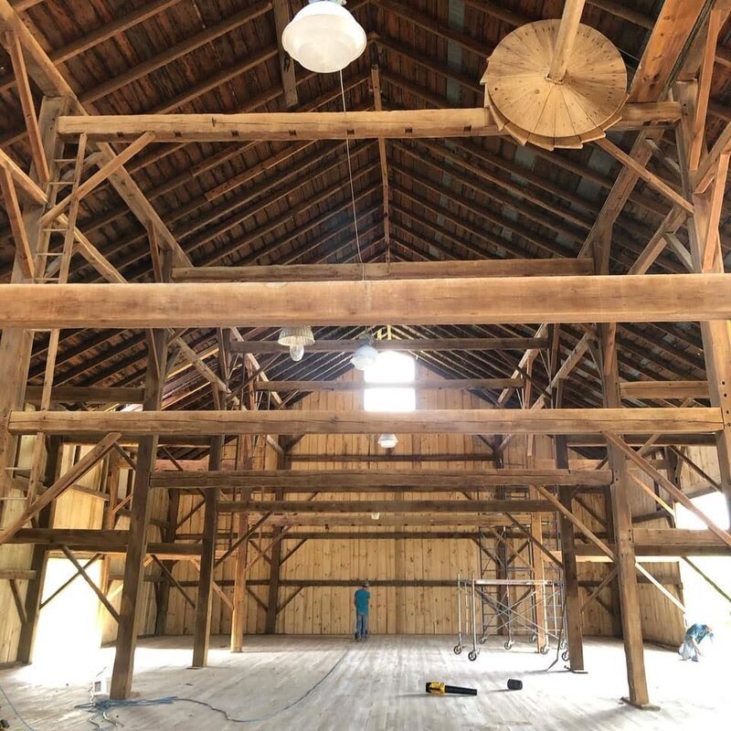 Timber barn restoration for a wedding venue.