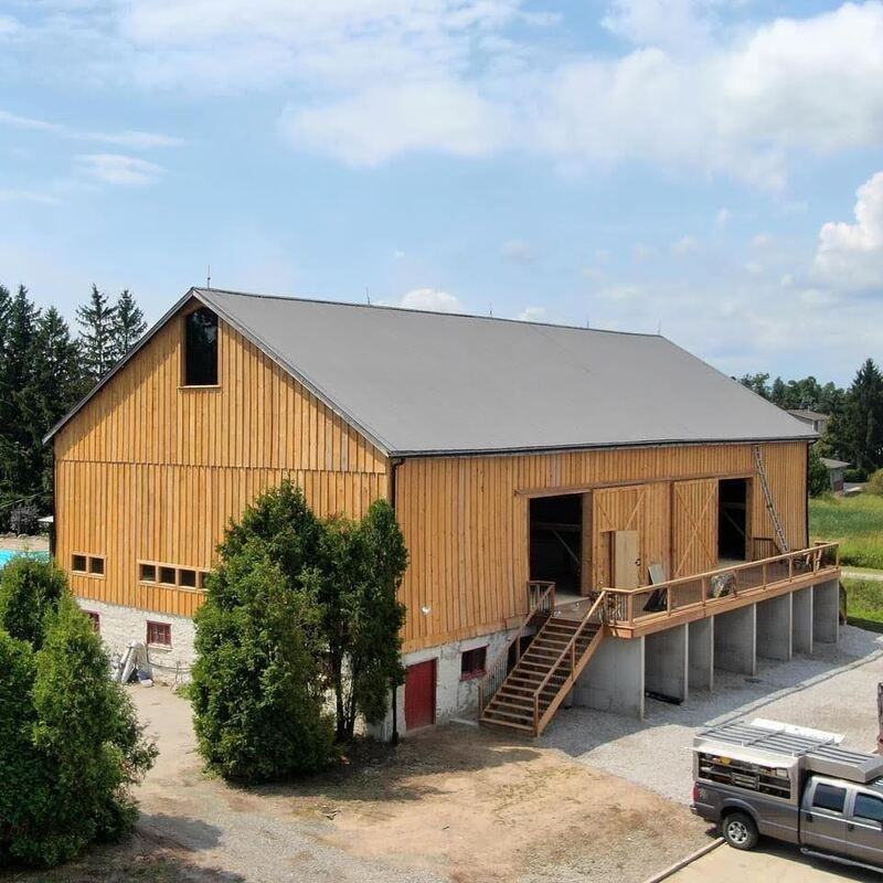 Timber barn restoration for a wedding venue.